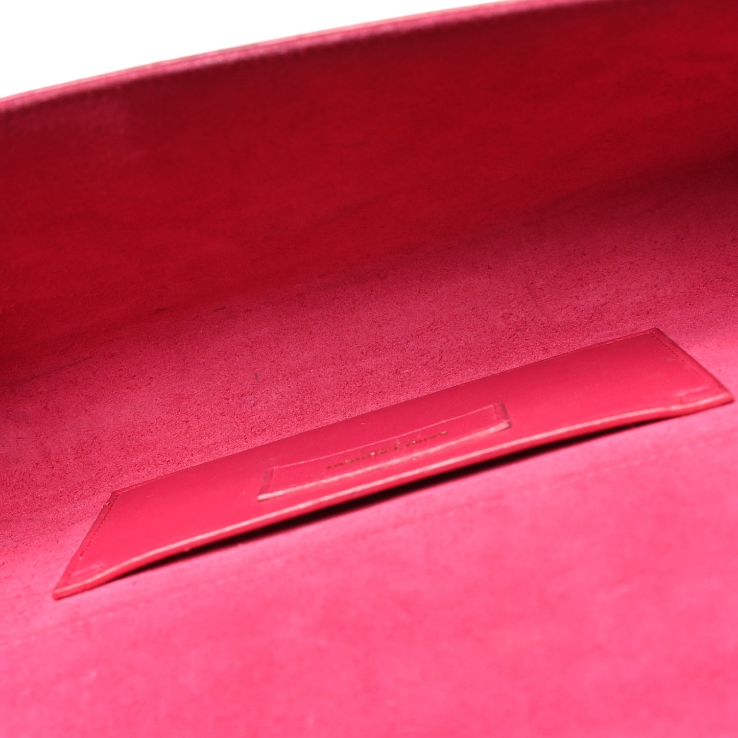 Patent Grain De Poudre Classic Monogram Cassandre Clutch Fuchsia