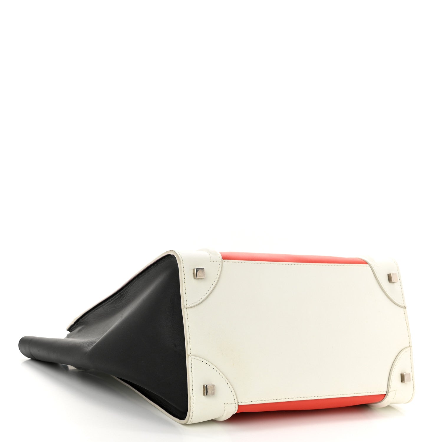Celine Smooth Calfskin Mini Tri-Color Luggage Vermillion 3 of 11