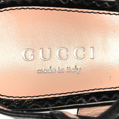 Gucci Malaga Kid Interlocking G Studs 155mm Platform Sandals 36 Perfect Black 8 of 9