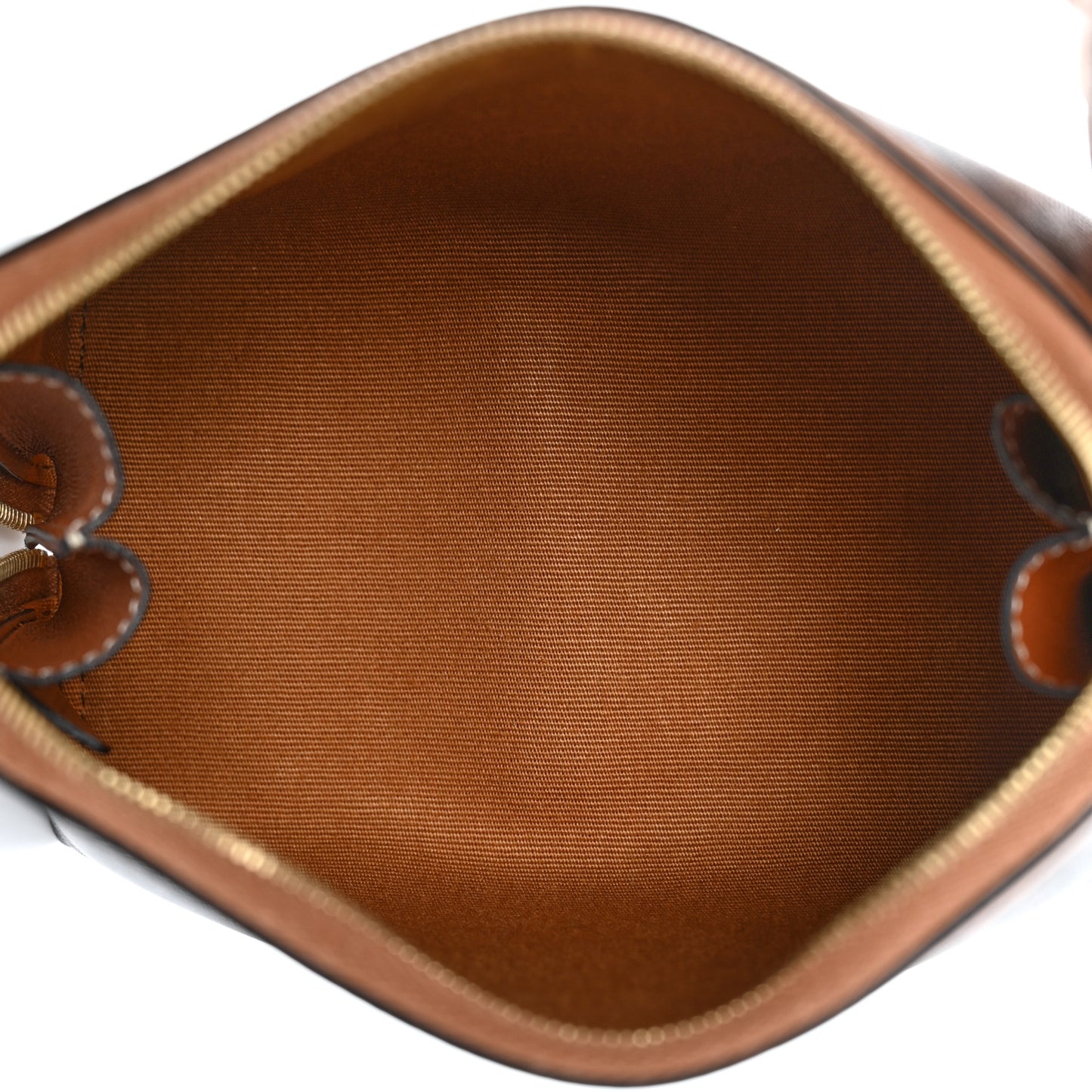 Triomphe Canvas Calfskin Small Cosmetic Pouch Tan
