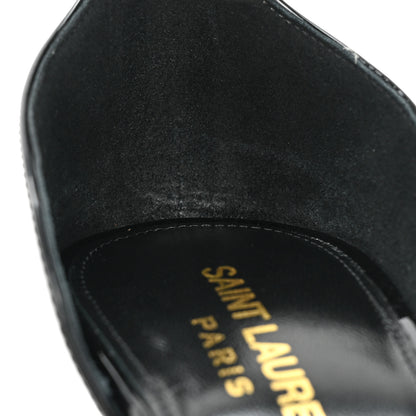 Saint Laurent Patent Calfskin Opyum 110 Sandals 37 Black Gold 8 of 9