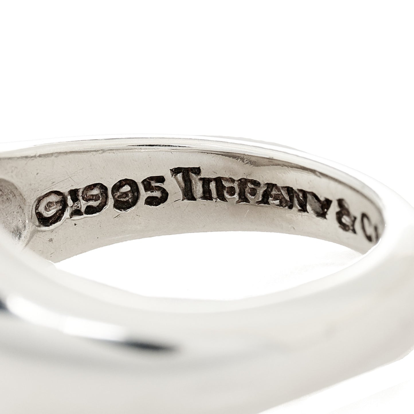 Sterling Silver Heart Door Knocker Ring 49 4.75
