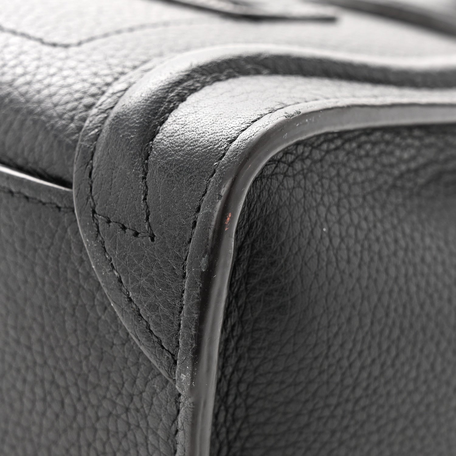 Celine Drummed Calfskin Nano Luggage Black 11 of 13