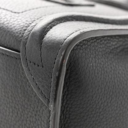 Celine Drummed Calfskin Nano Luggage Black 11 of 13