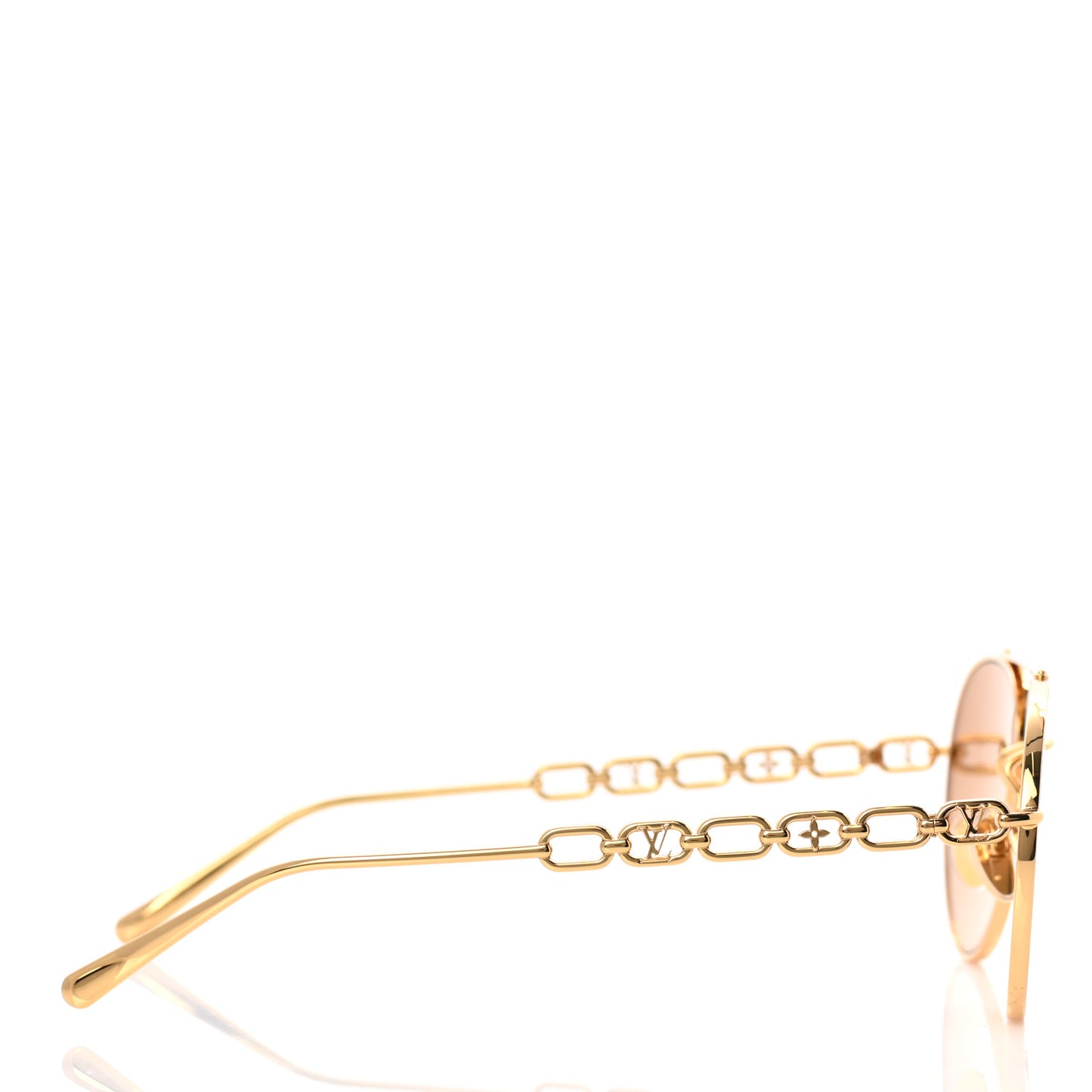 Metal My LV Chain Pilot Sunglasses Z1539E Gold