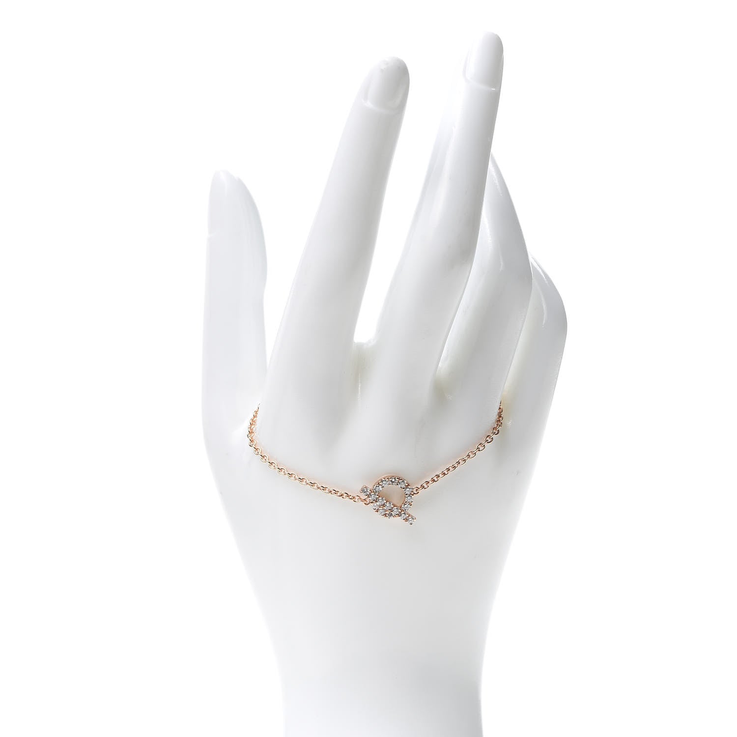 Hermes 18K Rose Gold Diamond Finesse Bracelet SH 2 of 6