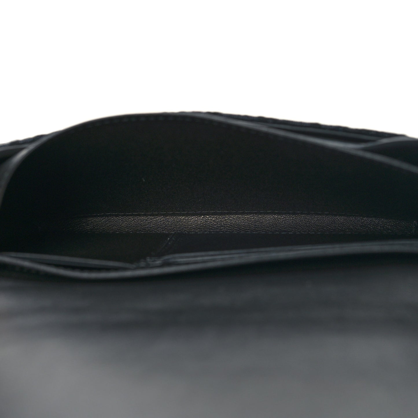 Oblique Smooth Calfskin Elite Shoulder Pouch Black