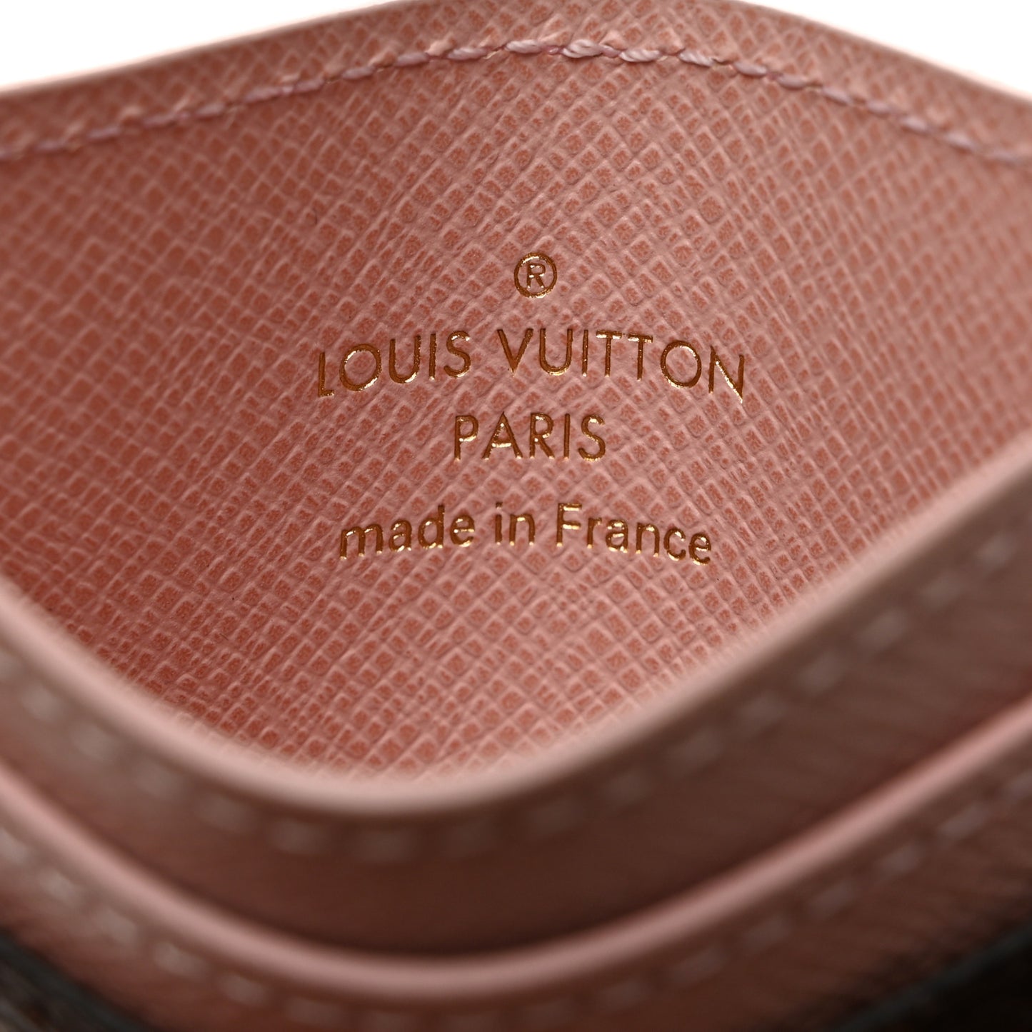 Monogram LV Charms Card Holder Rose Ballerine