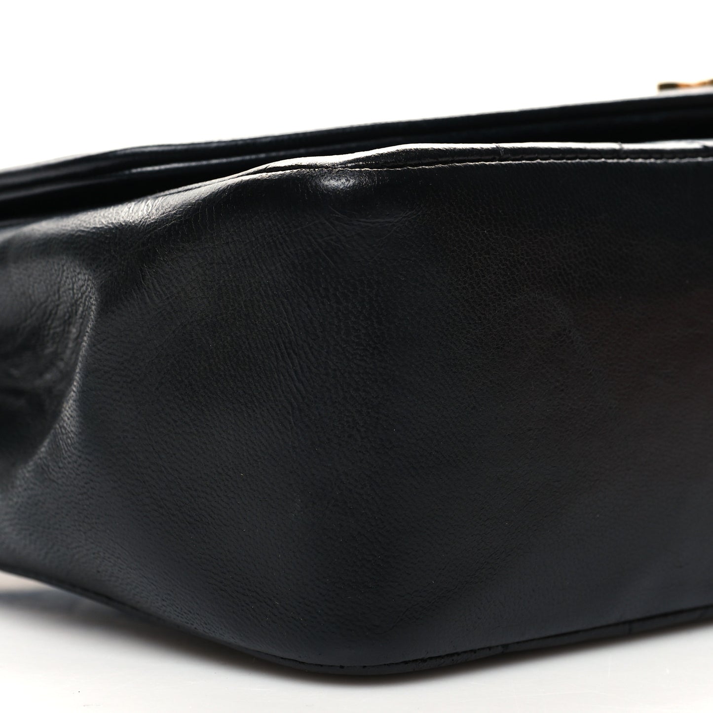 Lambskin Quilted Medium Single Flap Black