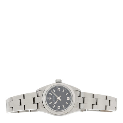 Rolex Stainless Steel 24mm Oyster Perpetual Watch Black 76080 2 of 4
