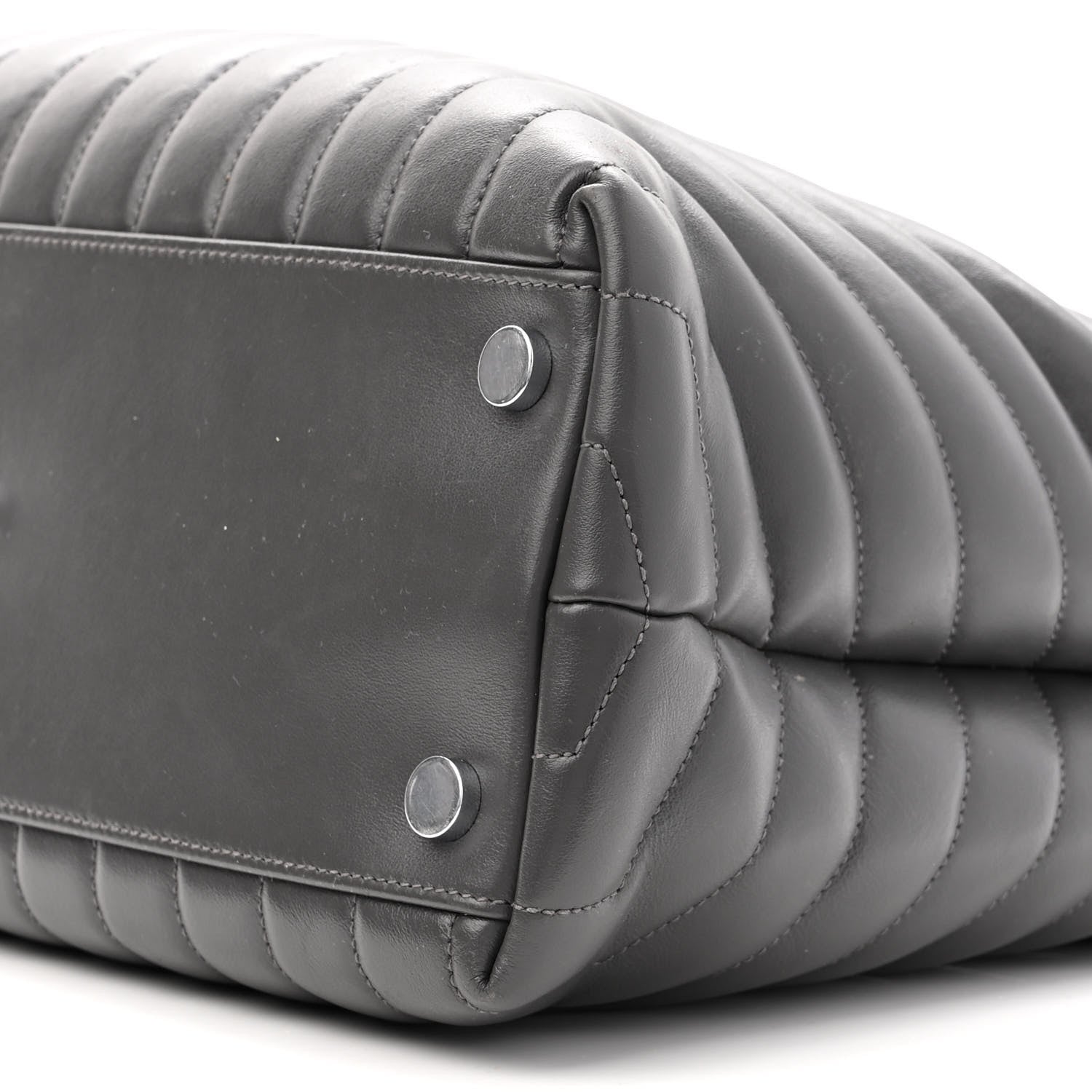 Saint Laurent Calfskin Y Quilted Monogram Large Loulou Shopper Storm 9 of 11