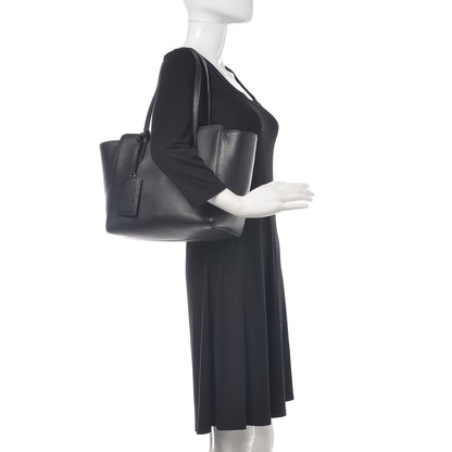 Gucci Pebbled Calfskin Small Swing Tote Black 2 of 9