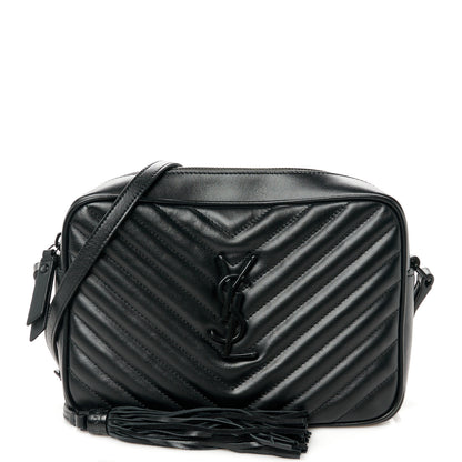 Saint Laurent Calfskin Matelasse Monogram Monochrome Lou Camera Bag Black 1 of 10