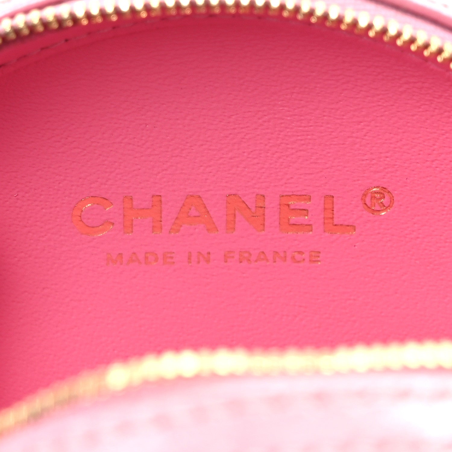 Chanel Iridescent Lambskin Quilted Round Clutch With Chain Pink 6 of 10