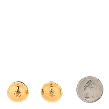 Louis Vuitton Metal Pearl Planete LV Earrings Gold Silver 3 of 10