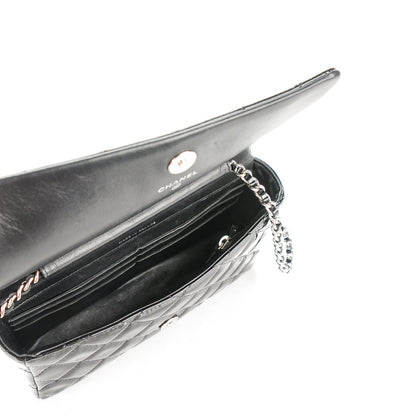 Chanel Patent Quilted Brilliant Wallet On Chain WOC Black 5 of 8