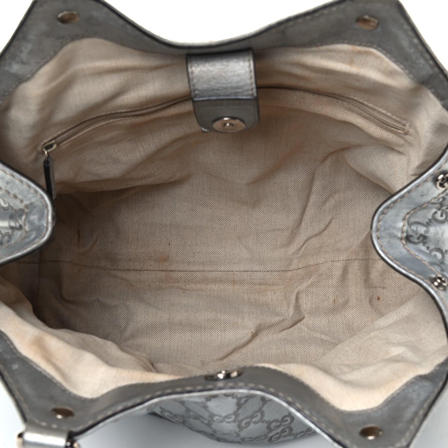 Gucci Guccissima Medium Sukey Tote Silver 4 of 4