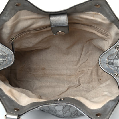 Gucci Guccissima Medium Sukey Tote Silver 4 of 4