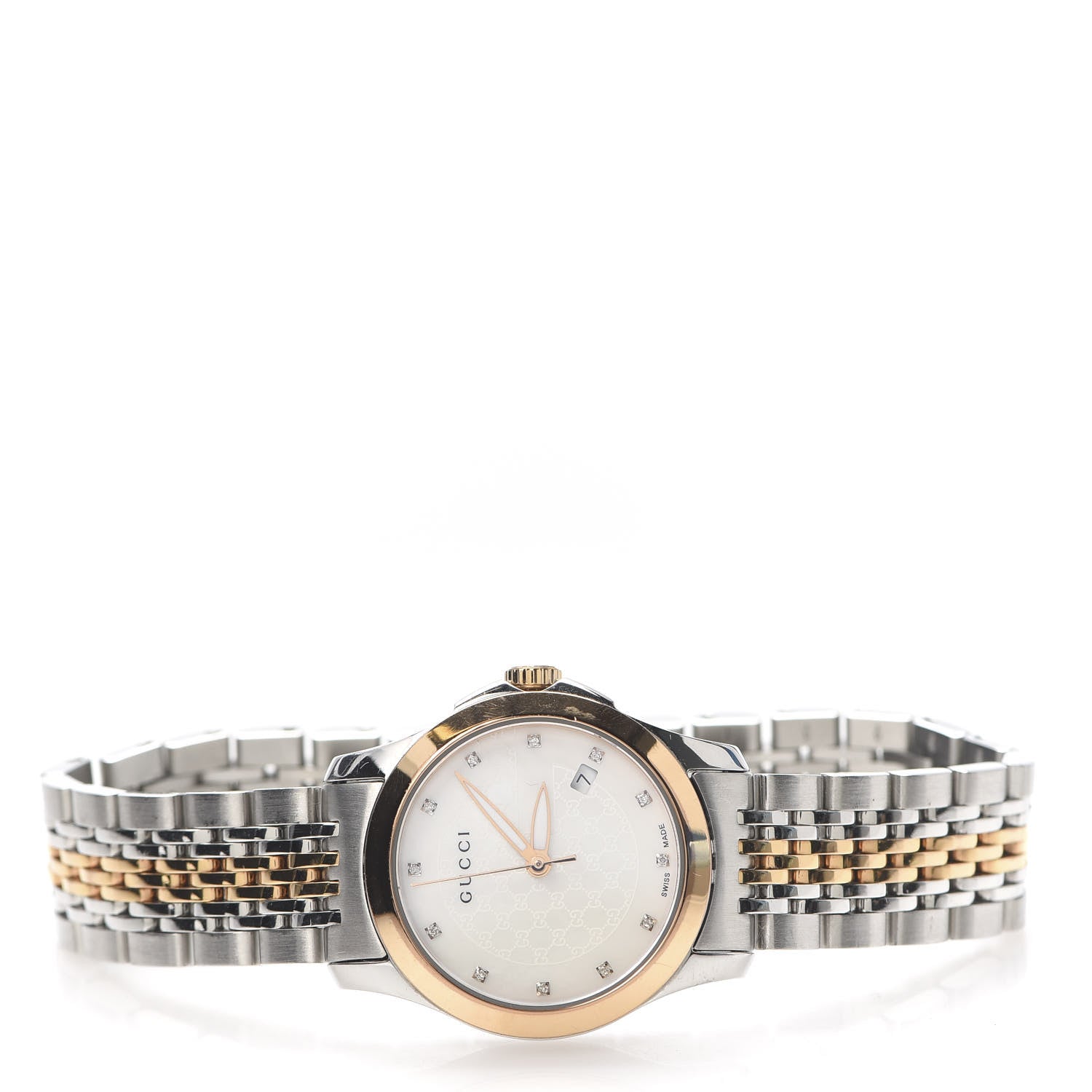Gucci Stainless Steel Diamond 27mm 126.5 G-Timeless Quartz Watch White 3 of 7
