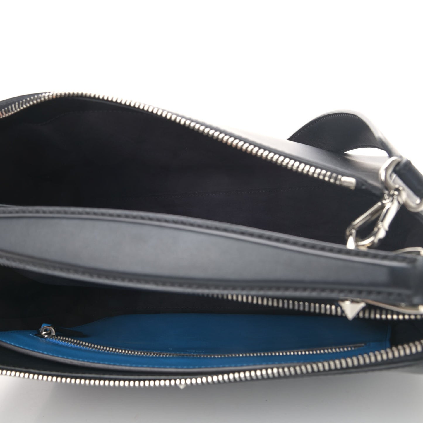 Vitello Baltico Dolce DotCom Satchel Black Blue Royal