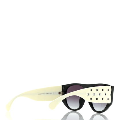 Chanel Acetate Quilted CC Pilot Sunglasses 71465 White Black 4 of 7