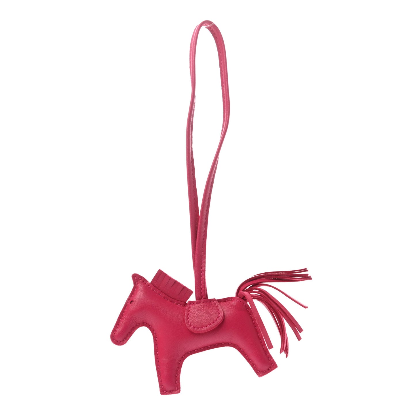 Milo Lambskin Grigri Rodeo Horse Bag Charm PM Rose Mexico