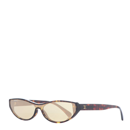 Chanel Acetate 24K Gold Mirror Oval Sunglasses 5415 Brown 1 of 6