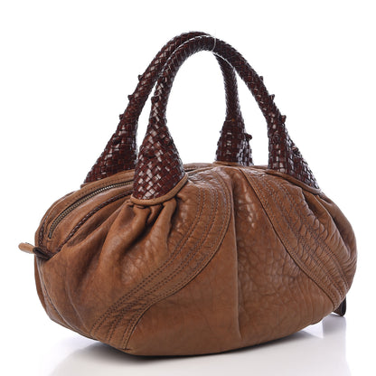 Fendi Nappa Nuvolata Spy Bowler Cognac 3 of 11