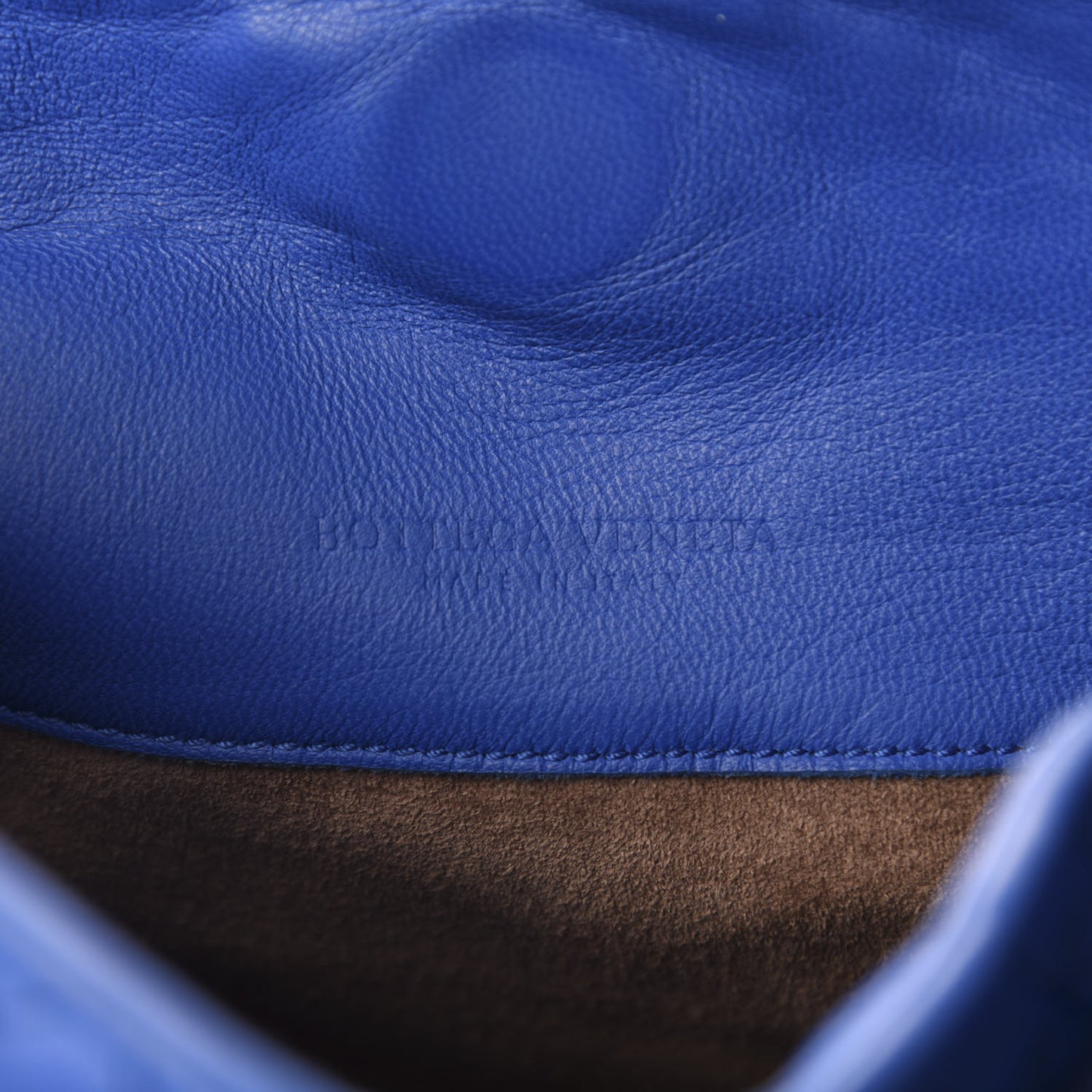 Nappa Intrecciato Parachute Bag Signal Blue