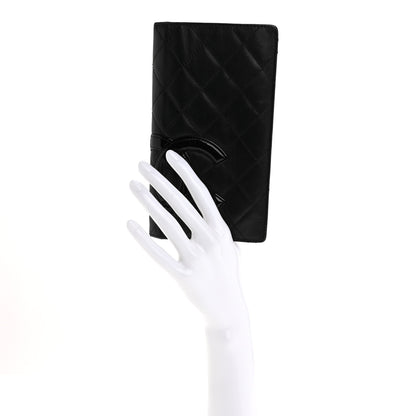 Chanel Calfskin Quilted Cambon Yen Wallet Black 2 of 19