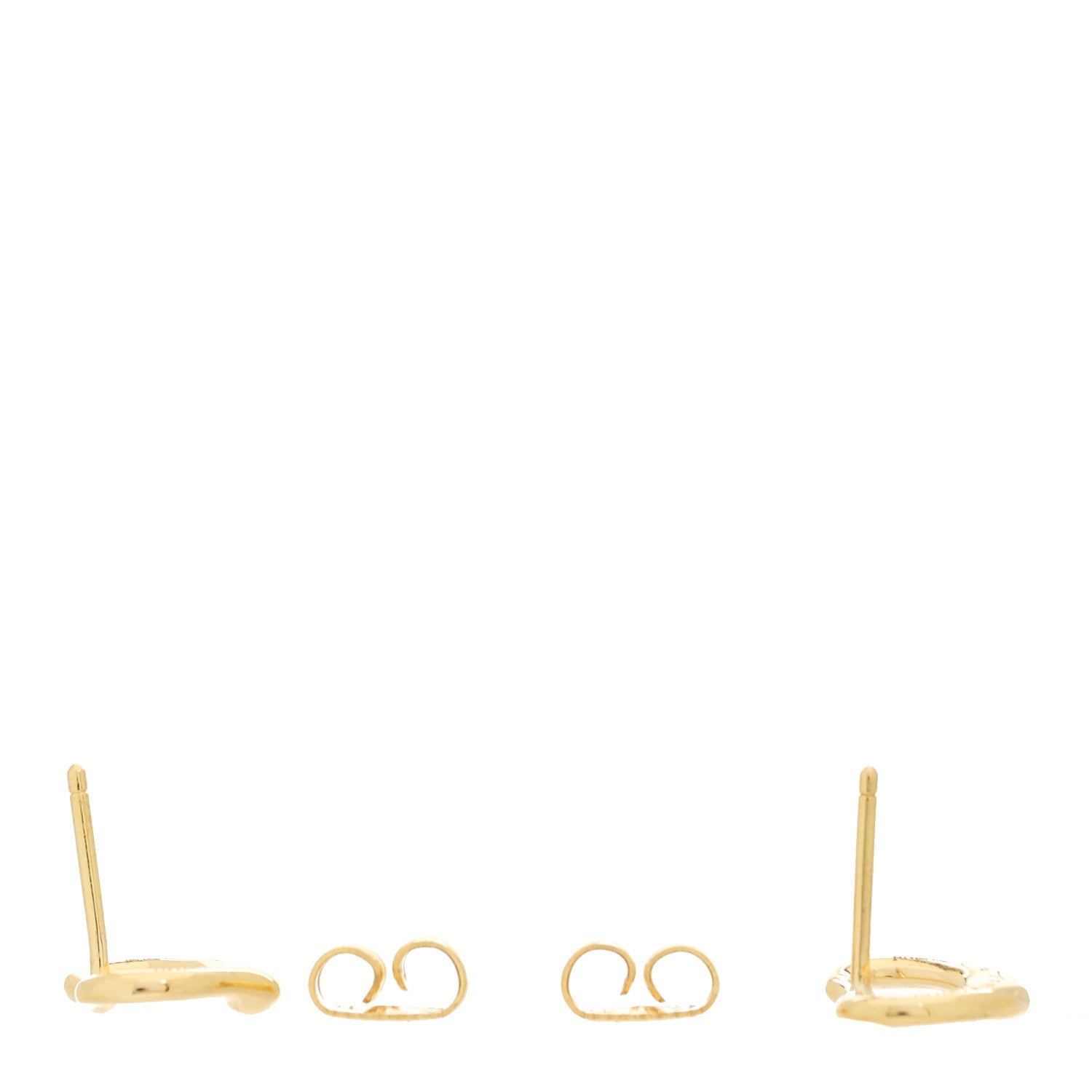Tiffany 18K Yellow Gold 11mm Elsa Peretti Open Heart Earrings 3 of 4