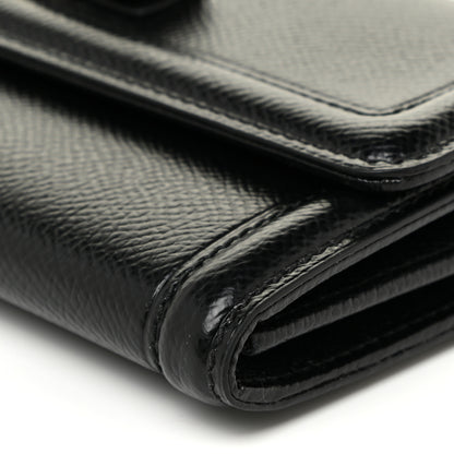 Salvatore Ferragamo Printed Calfskin Vara Bow Continental Wallet Black 12 of 17