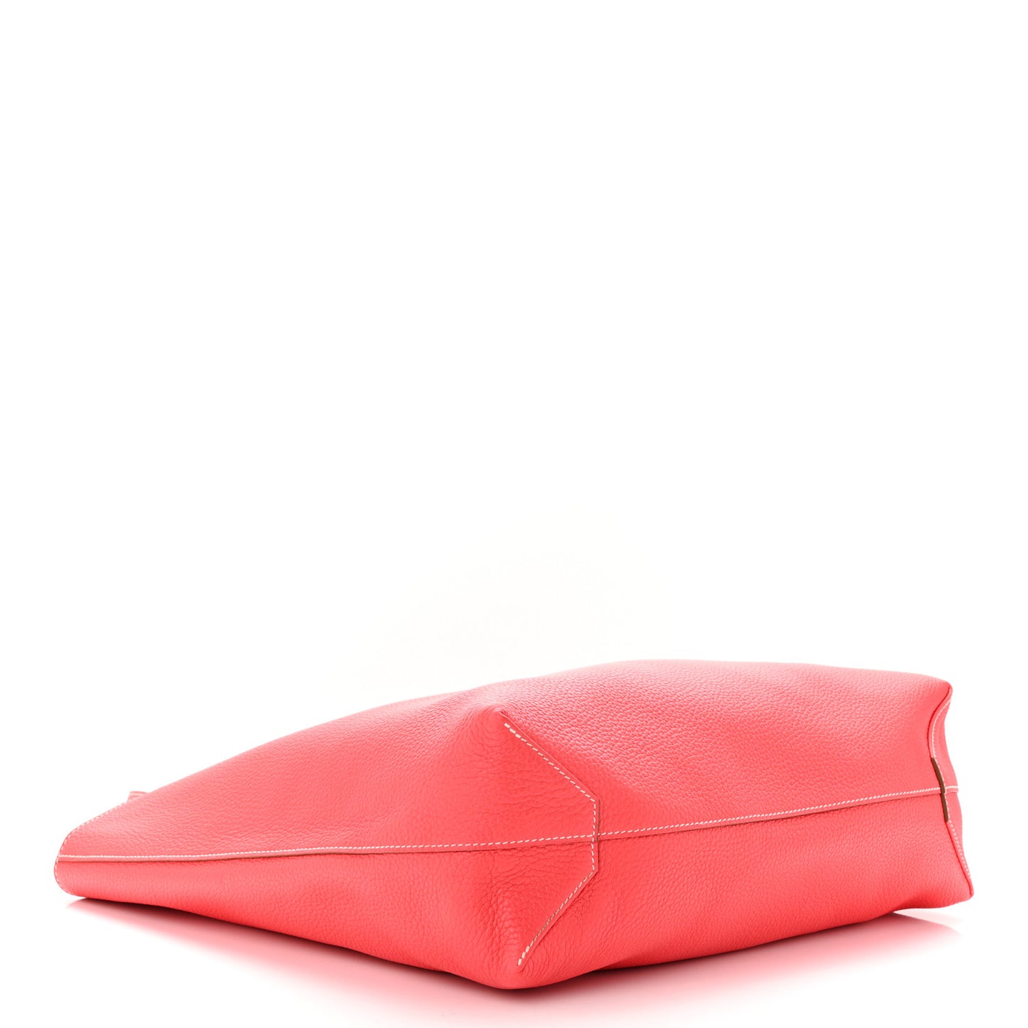 Taurillon Clemence Double Sens 45 Reversible Tote Rouge Casaque Rose Jaipur