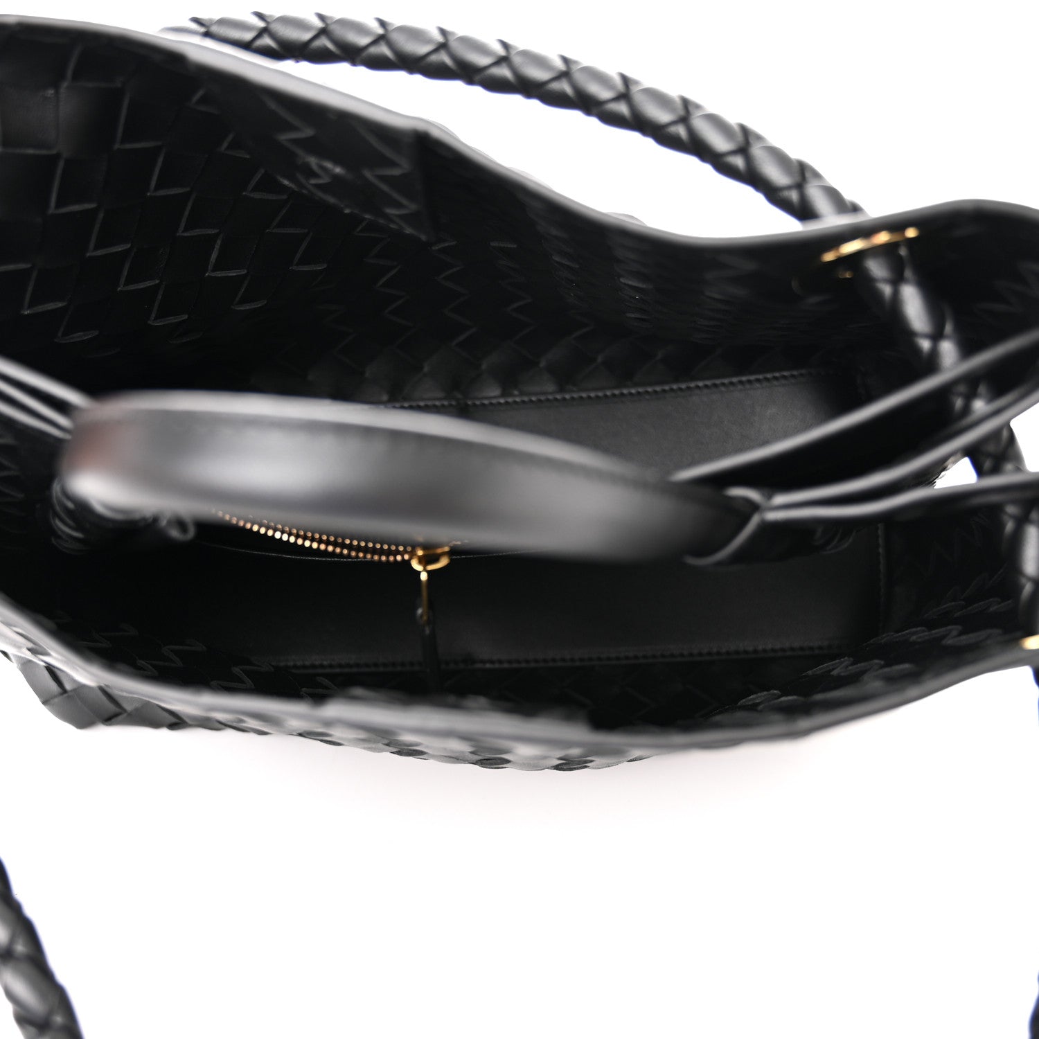 Bottega Veneta Nappa Intrecciato Medium Andiamo Shoulder Bag Black 5 of 10