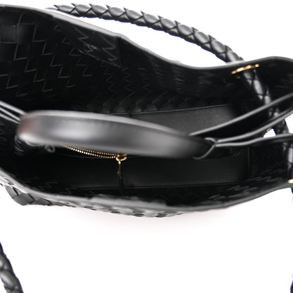 Bottega Veneta Nappa Intrecciato Medium Andiamo Shoulder Bag Black 5 of 10