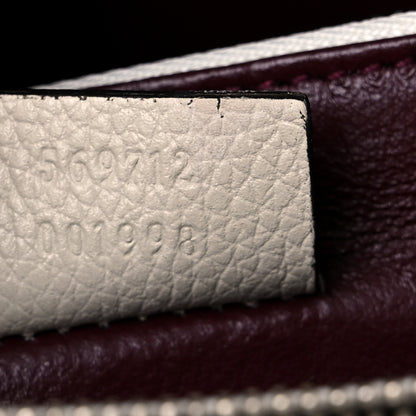 Gucci Grainy Calfskin Small Zumi Top Handle Bag Mystic White 8 of 16