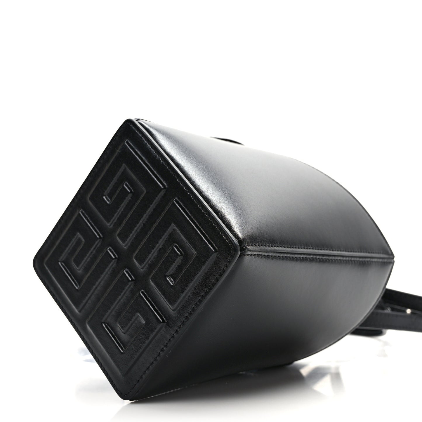 Box Calfskin Mini Cut Out Crossbody Bag Black