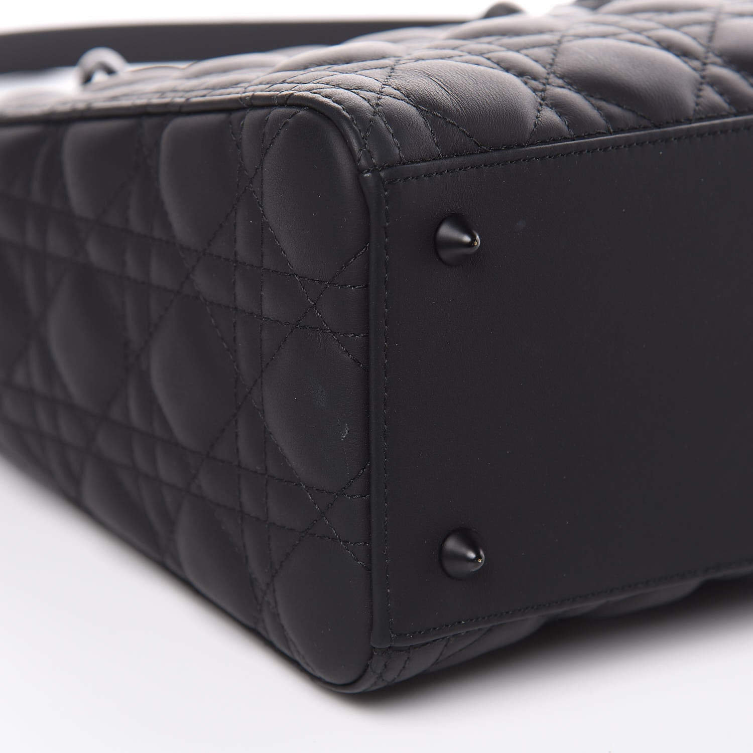 Christian Dior Ultra Matte Calfskin Cannage Medium Lady Dior Black 9 of 12