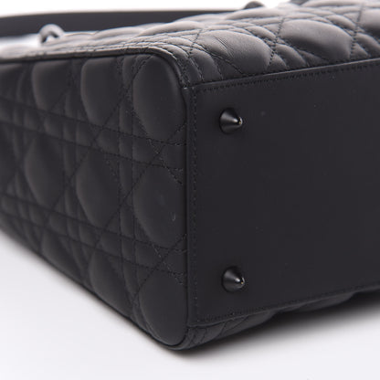 Christian Dior Ultra Matte Calfskin Cannage Medium Lady Dior Black 9 of 12