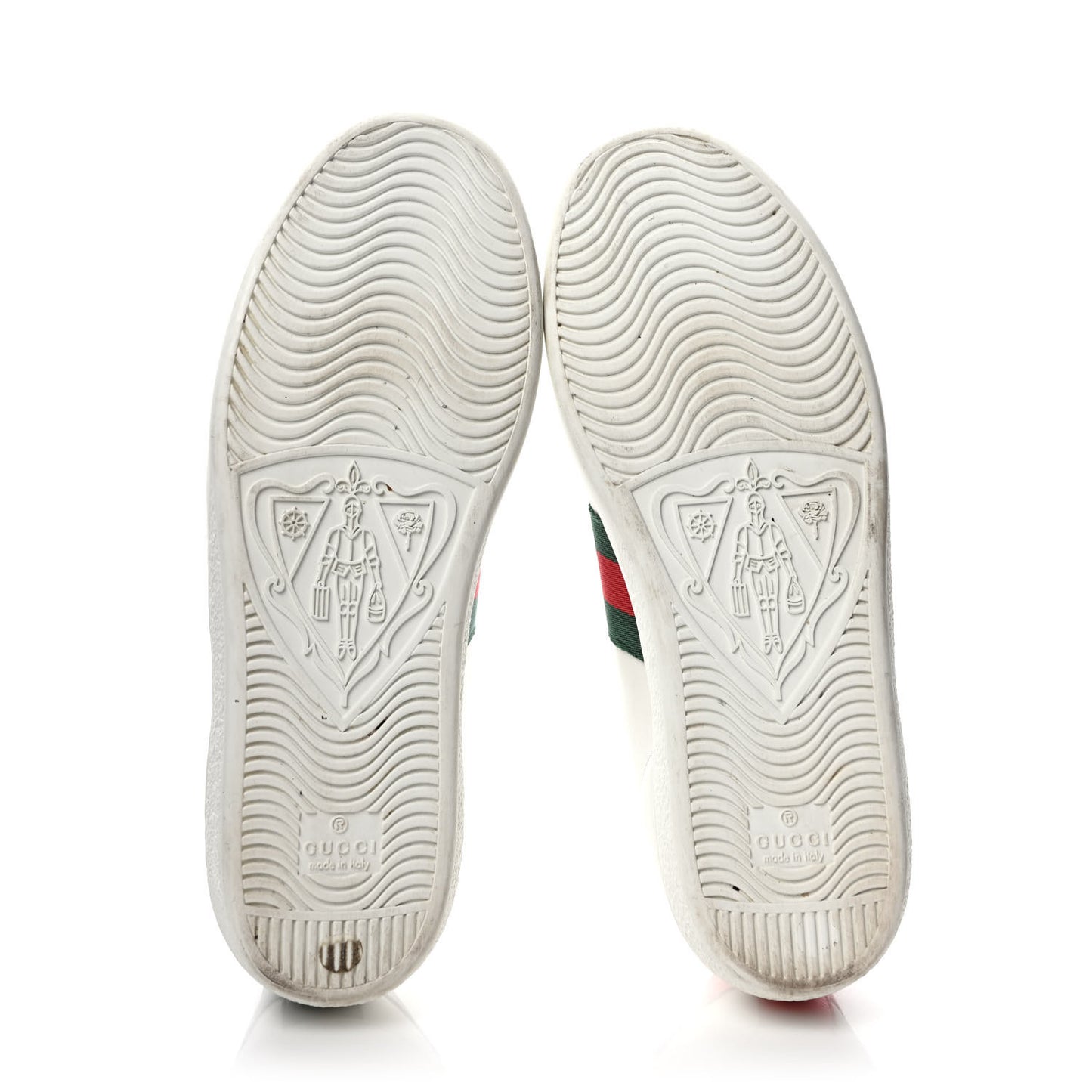 Calfskin Ayers Bee Embroidered Womens Ace Sneakers 37 White Green