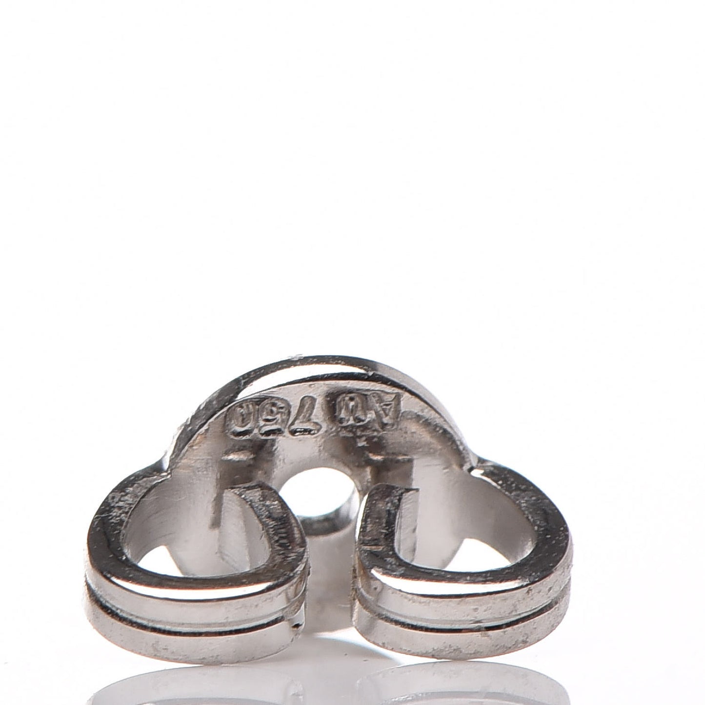 18K White Gold Diamond Running G Drop Earrings