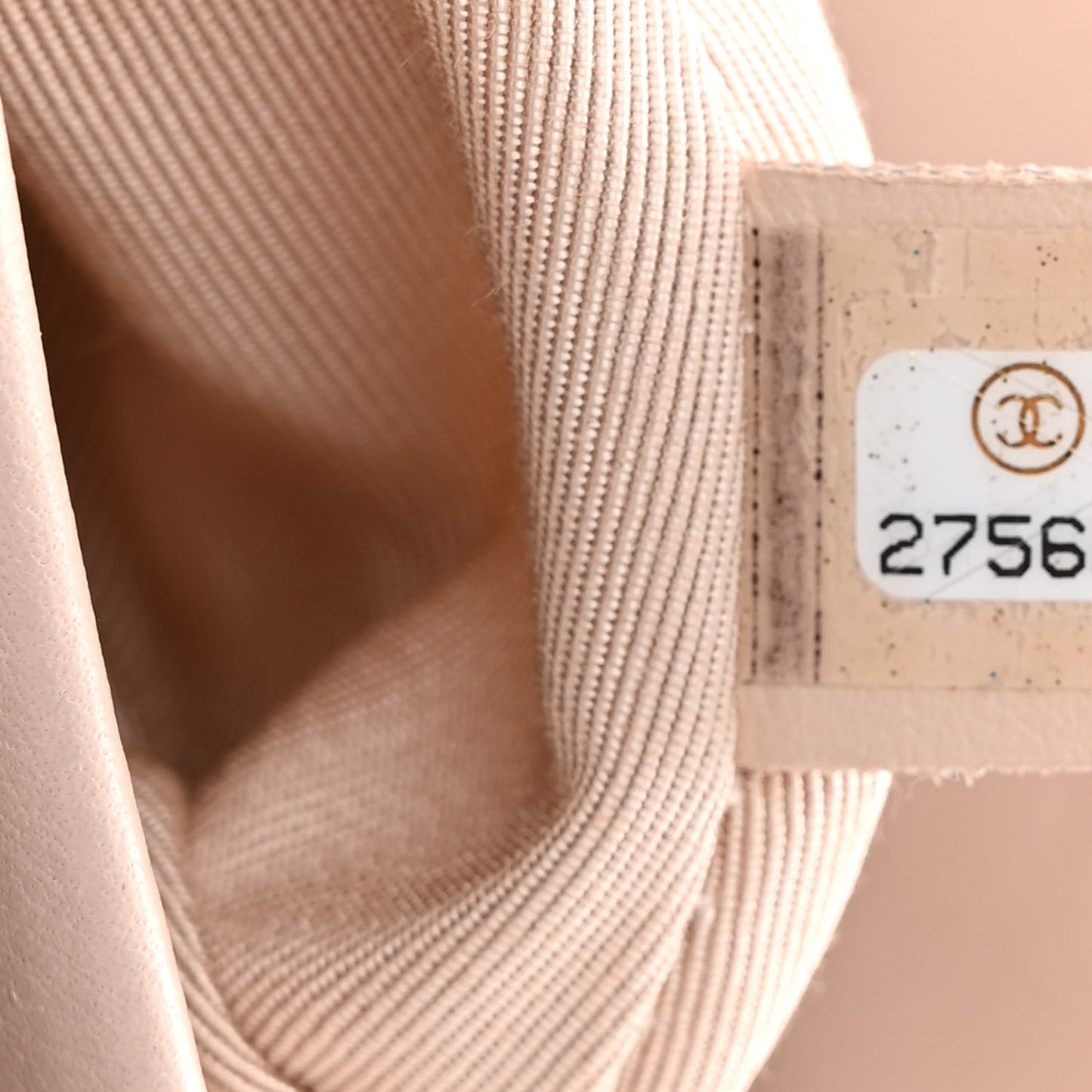 Calfskin Stitched Small Flap Light Beige