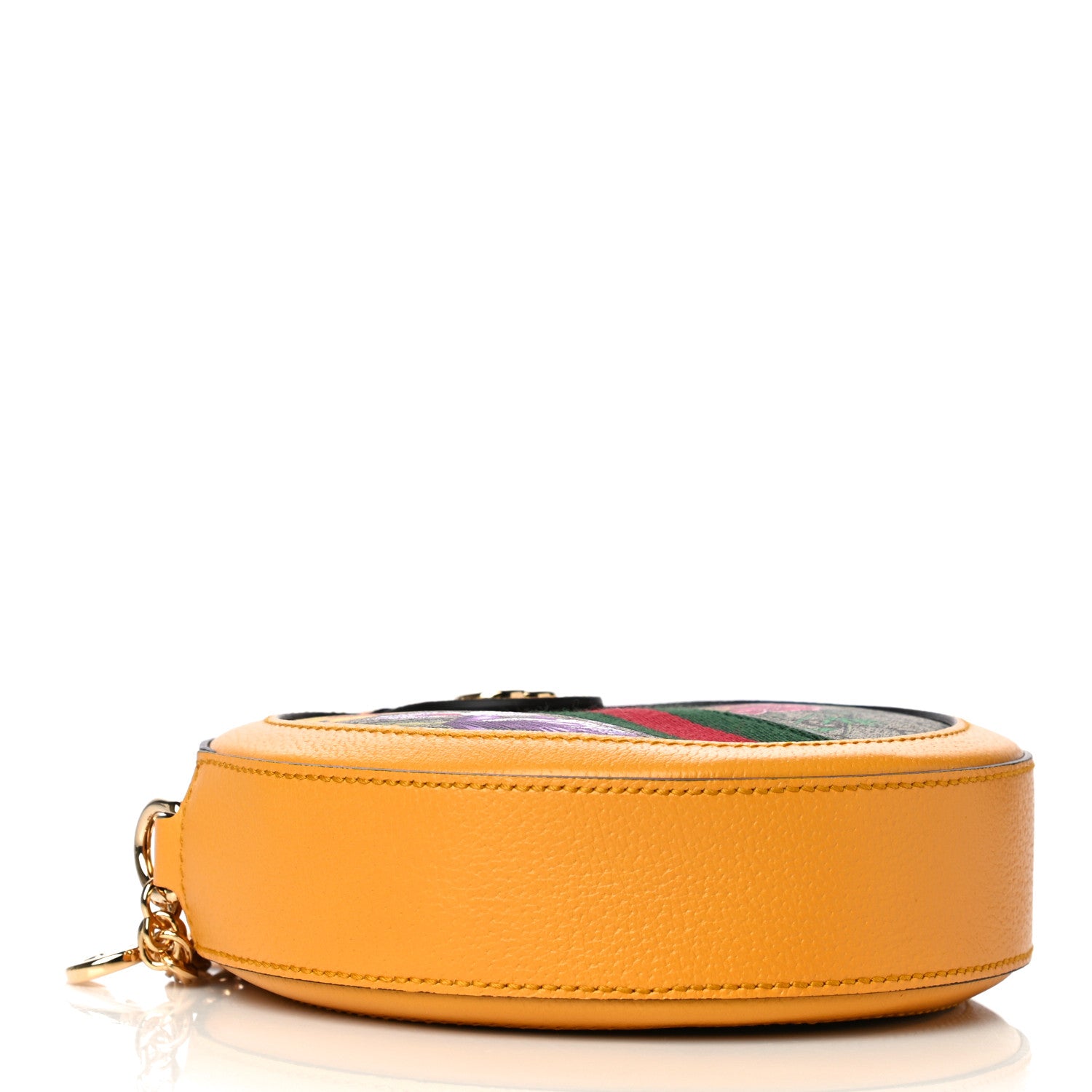 Gucci GG Supreme Monogram Flora Web Mini Ophidia Round Shoulder Bag Beige Multicolor Crop 4 of 11