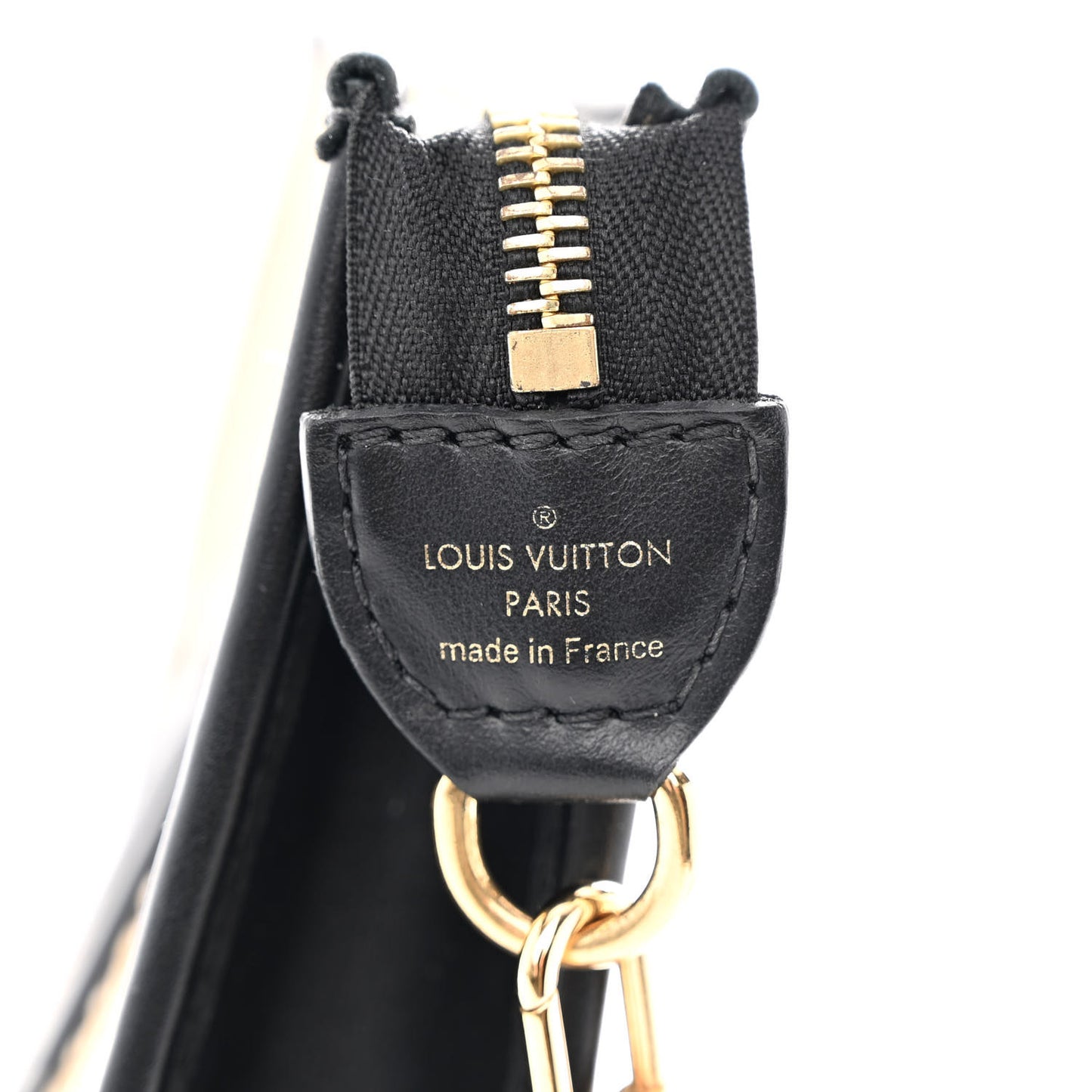 Raffia Calfskin Monogram Giant Pouch