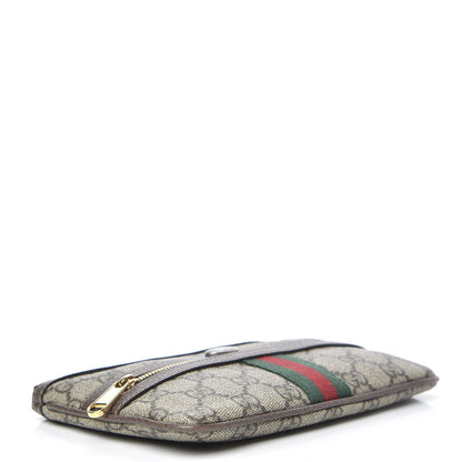 Gucci GG Supreme Monogram Web Small Ophidia Pouch Clutch Beige New Acero 4 of 7