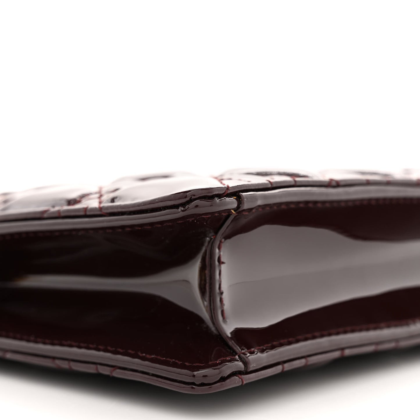 Patent Cannage Caro Zipped Pouch With Chain Amaranth