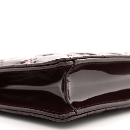 Christian Dior Patent Cannage Caro Zipped Pouch With Chain Amaranth 9 of 10