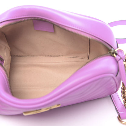 Gucci Calfskin Matelasse Small GG Marmont Chain Shoulder Bag Candy Mousse 5 of 10