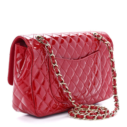 Chanel Patent Calfskin Quilted Valentine Charms Medium Single Flap Red 2 of 11