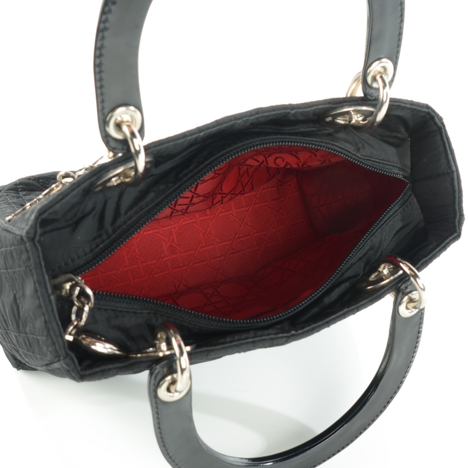 Christian Dior Nylon Cannage Medium Lady Dior Black 7 of 7